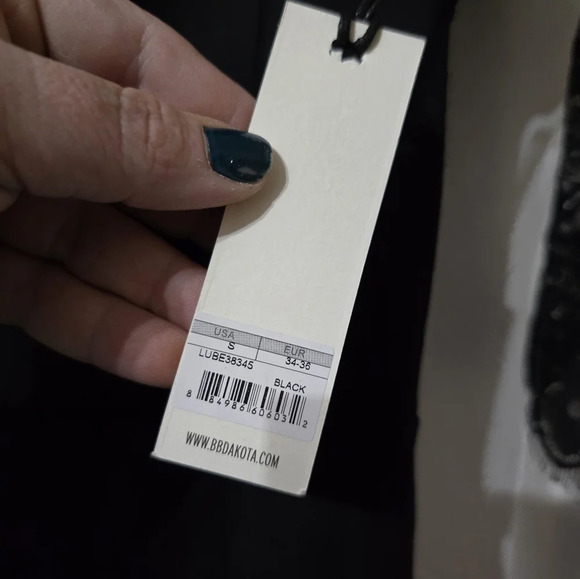 NWT BB Dakota Princeton Lace Mini Dress, Sheer Black Lace, Bodycon Silhouette. - Picture 4 of 11